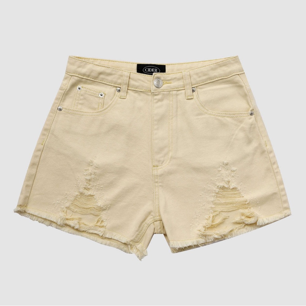 Cider tan ripped shorts
